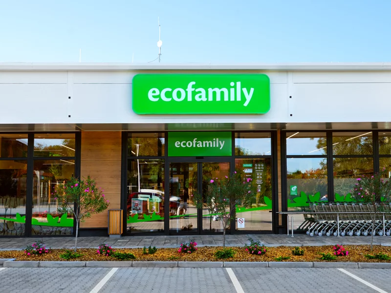 Ecofamily üzlet bejárata, Hévíz