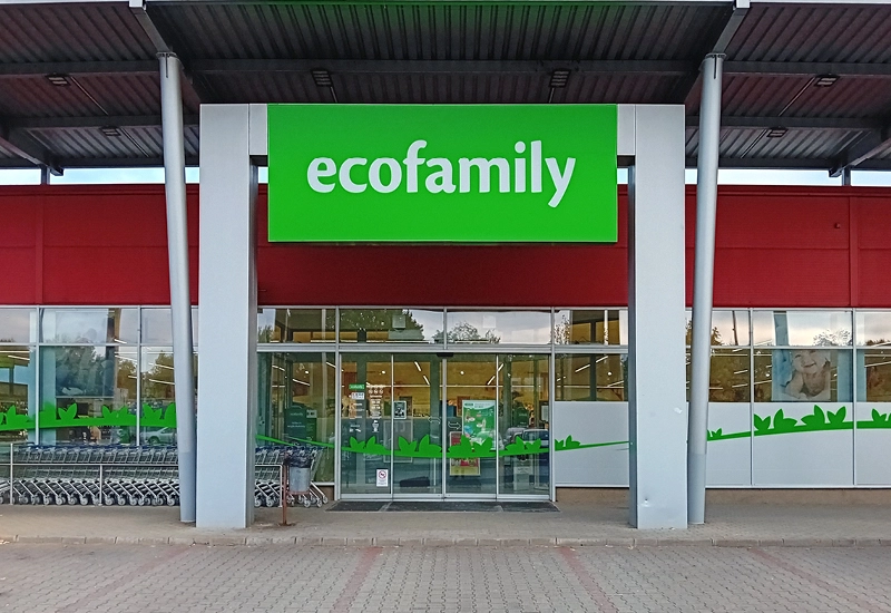 Ecofamily üzlet bejárata, Szombathely